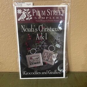 Noah's Christmas Ark I Crocodiles & Giraffes PATTERN Plum Street Samplers New